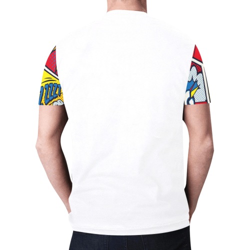 BxB Retro White Tee New All Over Print T-shirt for Men (Model T45)