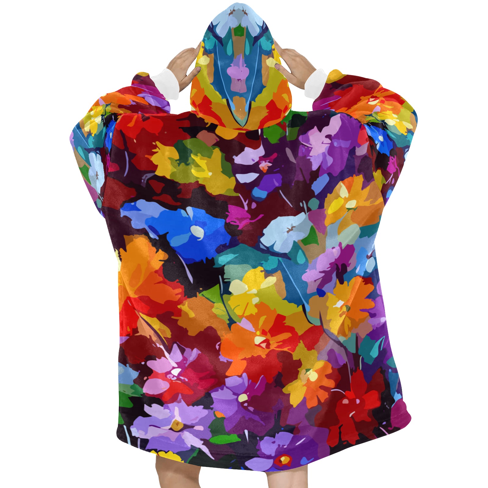 Colofrul summer flowers. Fantasy art. Blanket Hoodie for Women