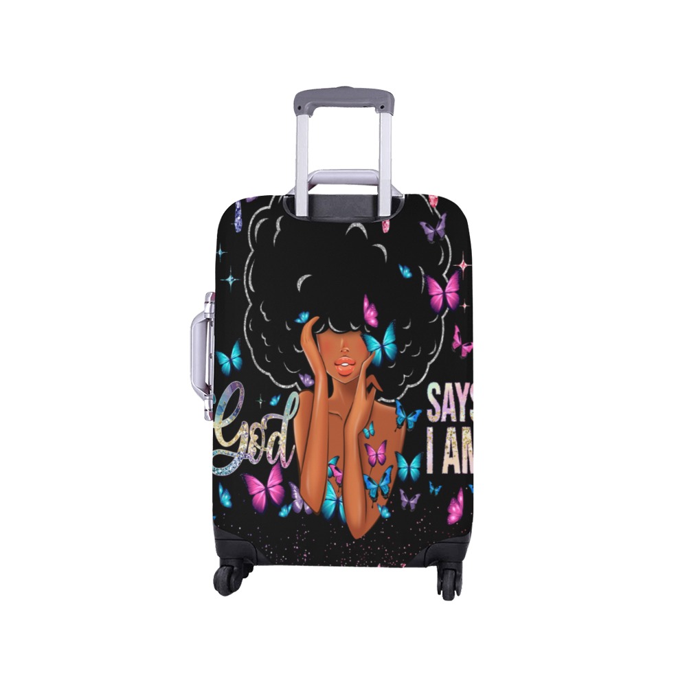 GOD SAYS I AM Luggage Cover/Small 18"-21"