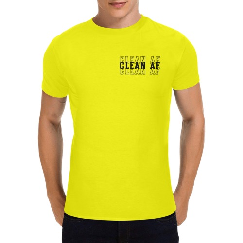 Clean AF2 Men's T-Shirt in USA Size (Two Sides Printing)