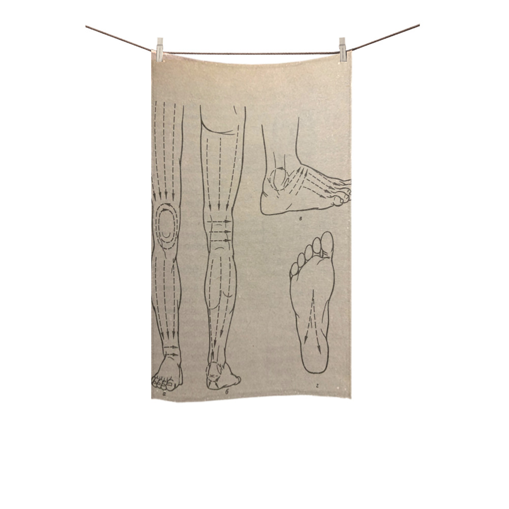 accupuncture for low extremities. Custom Towel 16"x28"