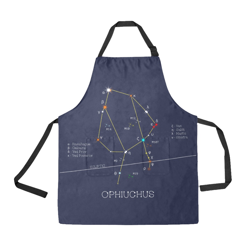 Star Ophiuchus Zodiac horoscope funny astrology All Over Print Apron