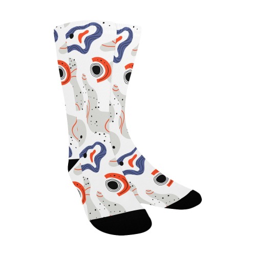 Elegant Abstract Mid Century Pattern Women's Custom Socks
