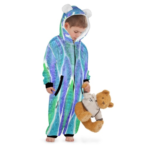 nidhi spet 2018-6 One-Piece Zip up Hooded Pajamas for Little Kids