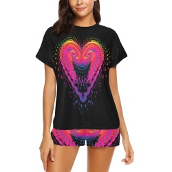 Ô Party Time Heart Women's Short Pajama Set