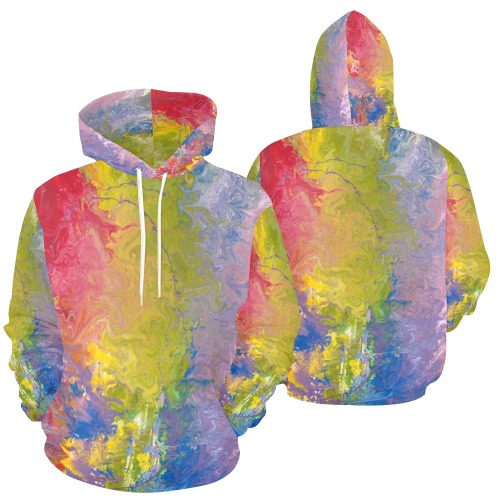 Rainbows All Around You All Over Print Hoodie for Women (USA Size) (Model H13)