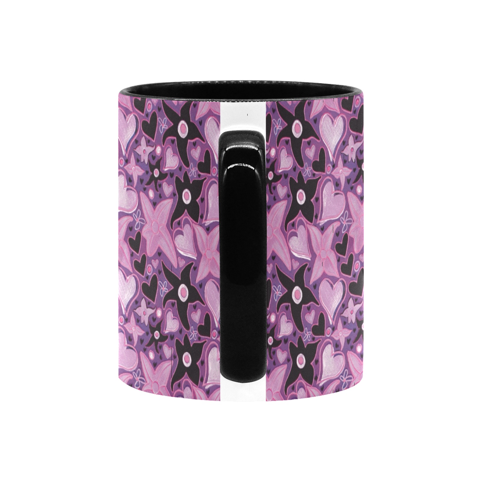 Magic floral pattern Custom Inner Color Mug (11oz)