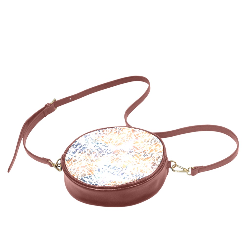 Animal print effect stains_09 Round Sling Bag (Model 1647)
