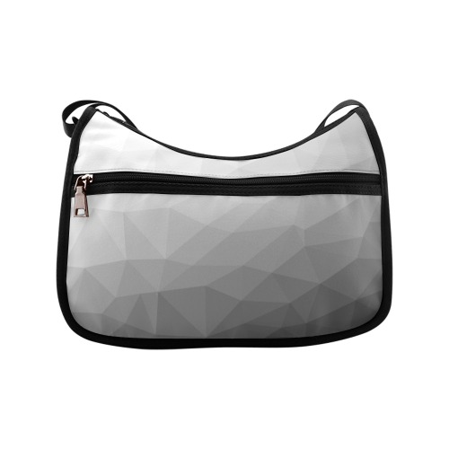 Grey Gradient Geometric Mesh Pattern Crossbody Bags (Model 1616)