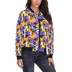 Tropical color ASF 01 All Over Print Bomber Jacket for Women (Model H36)