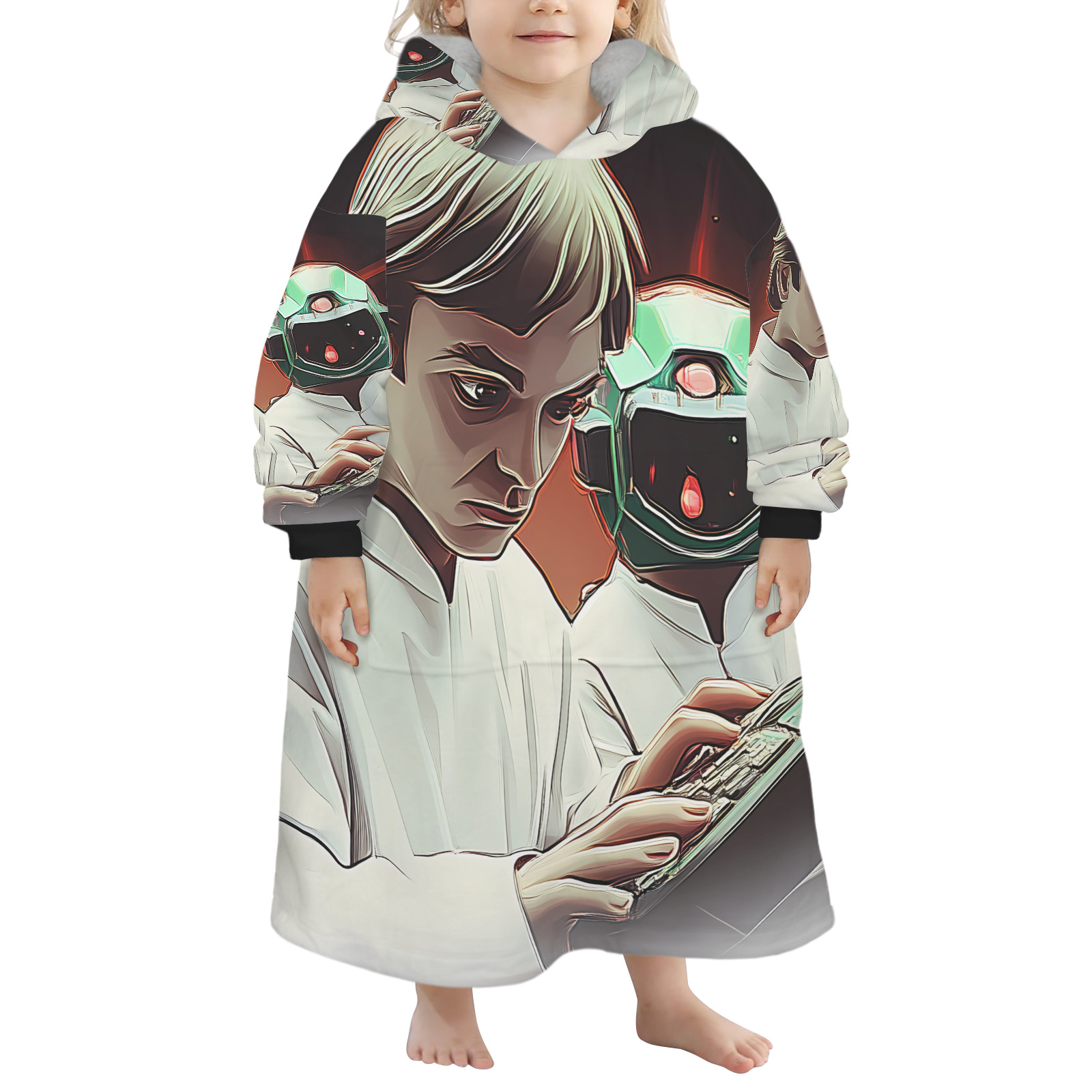 Cosmic Collaboration Blanket Hoodie for Little Kids (Model H67)