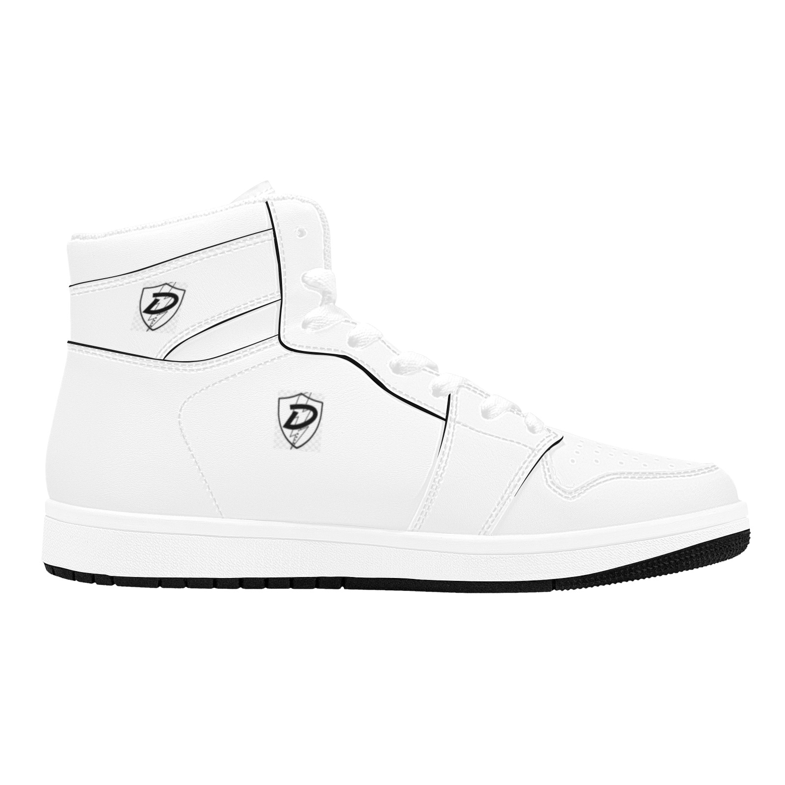 DIONIO -  Classic Snow Fall Edition Basketball (All-White) Unisex High Top Sneakers (Model 20042)