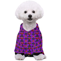 Las Vegas Poker Card Shapes - Purple Pet Dog Hoodie