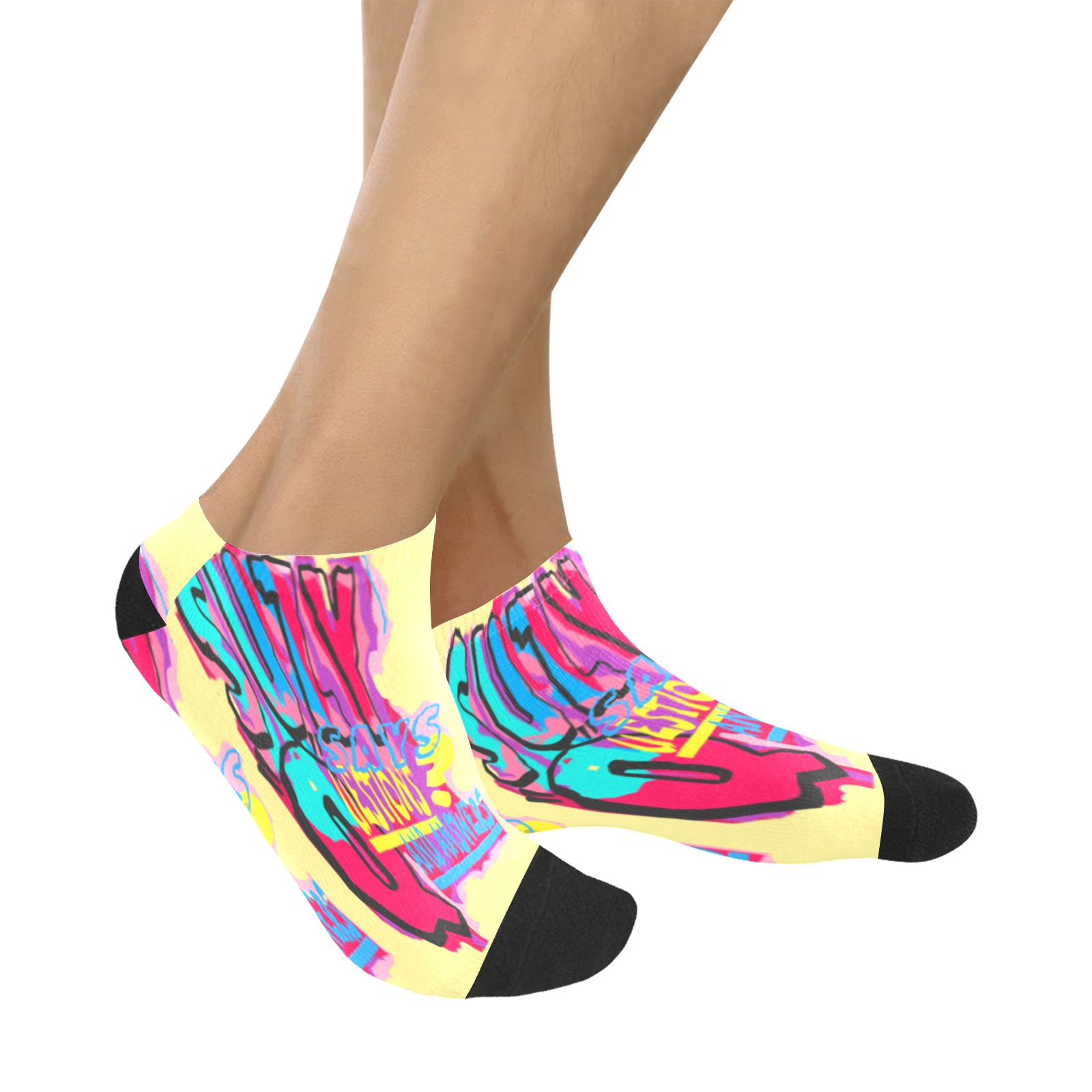 SUZY.Q.LOGO.CREAM Women's Ankle Socks