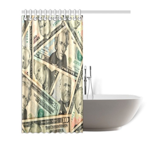 US PAPER CURRENCY Shower Curtain 72"x72"