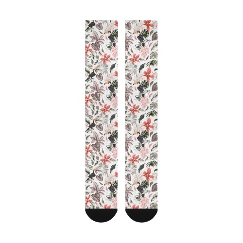 Toucans in the flowered jungle Over-The-Calf Socks