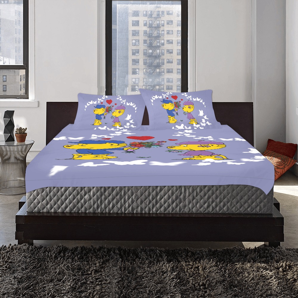 Ferald and Sahsha Ferret 3-Piece Bedding Set