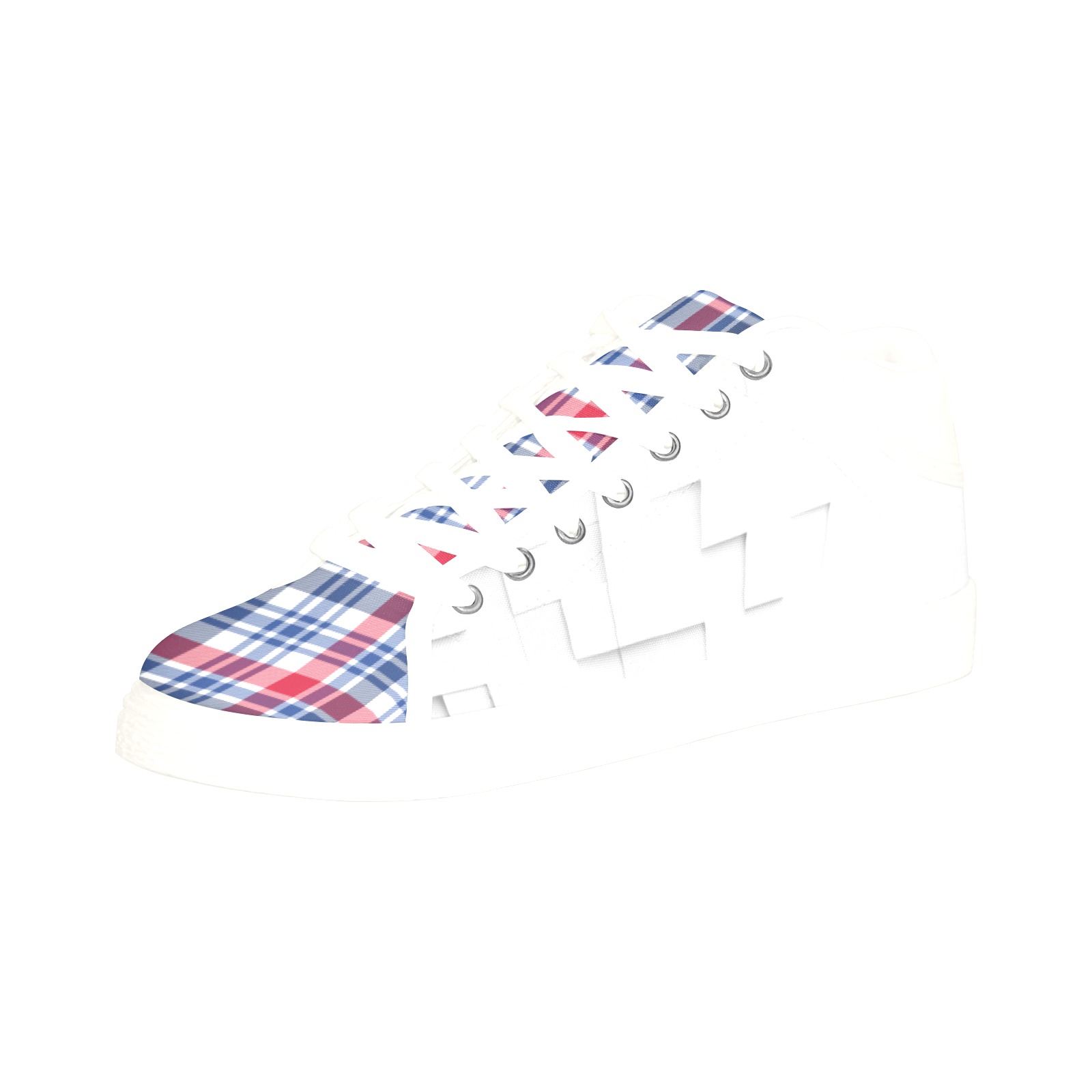White Multi Stripe Chukka Casual Shoe Men's Chukka Canvas Shoes (Model 003)