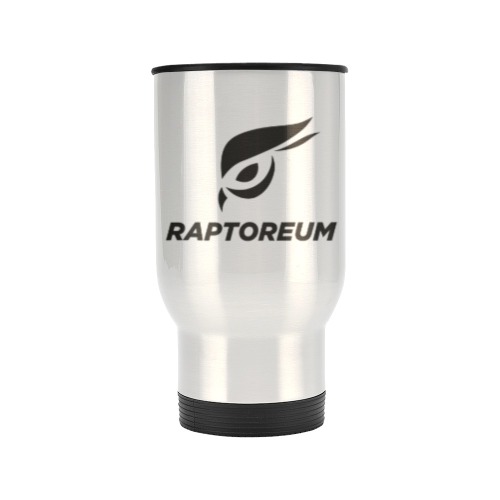 Raptoreum Aluminium Travel Mug Travel Mug (Silver) (14 Oz)