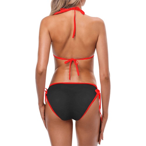 Black and Red Custom Bikini Swimsuit (Model S01)