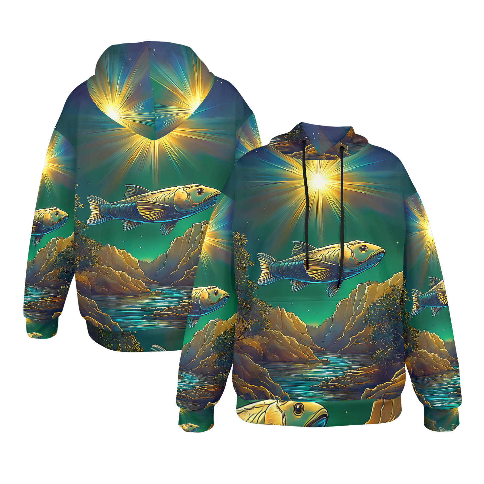 Celestial Swim Women's All Over Print Hoodie (Model H61)