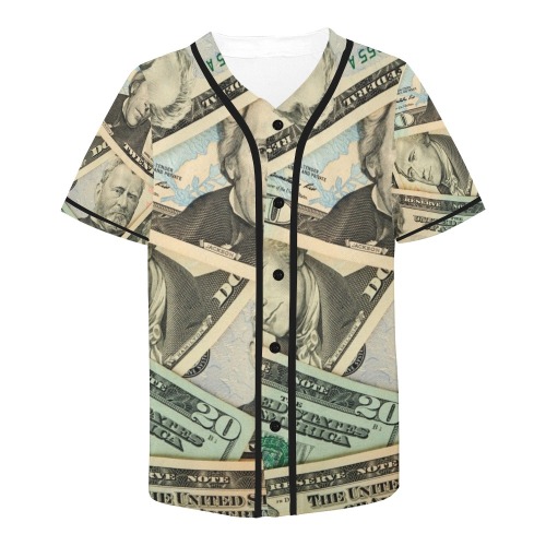 US PAPER CURRENCY All Over Print Baseball Jersey for Men (Model T50)