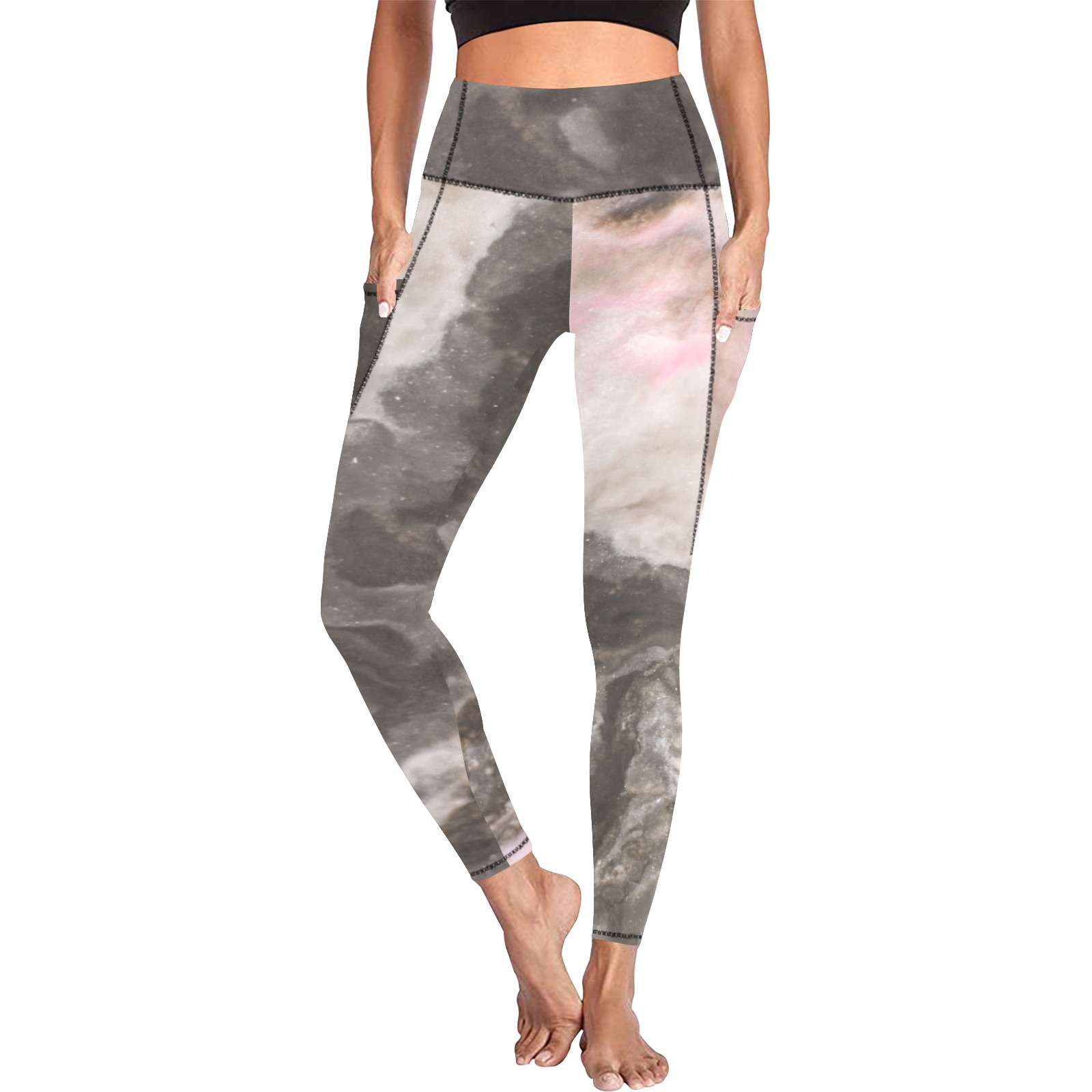 Modern Marble Vol 2-4 Women's All Over Print Leggings with Pockets (Model L56)