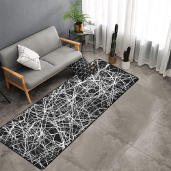 abstract by chakibium Area Rug with Black Binding 9'6''x3'3''