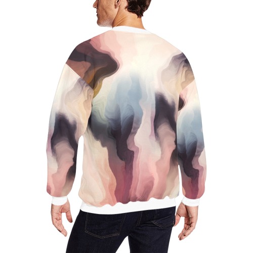 Digital liquid painting 23 All Over Print Crewneck Sweatshirt for Men (Model H18)
