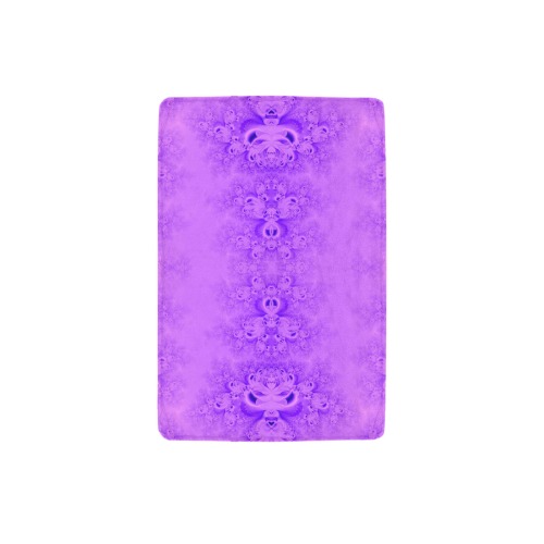 Purple Lilacs Frost Fractal Ultra-Soft Micro Fleece Blanket 32"x48"