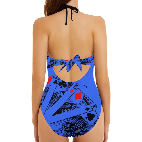 FOUR KINGS Backless Hollow Out Bow Tie Swimsuit (Model S17)