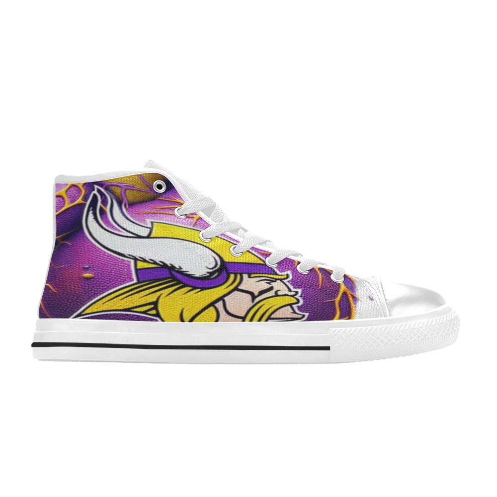 Minnesota Vikings Shoes Men’s Classic High Top Canvas Shoes (Model 017)