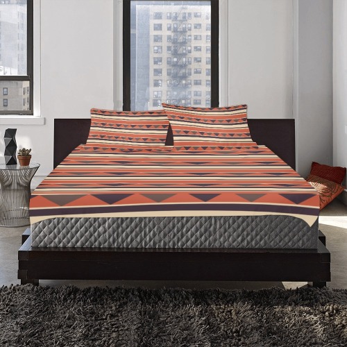 Brocade motifs 3-Piece Bedding Set