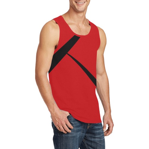 Sexy Red and Black Men's All Over Print Tank Top (Model T57)