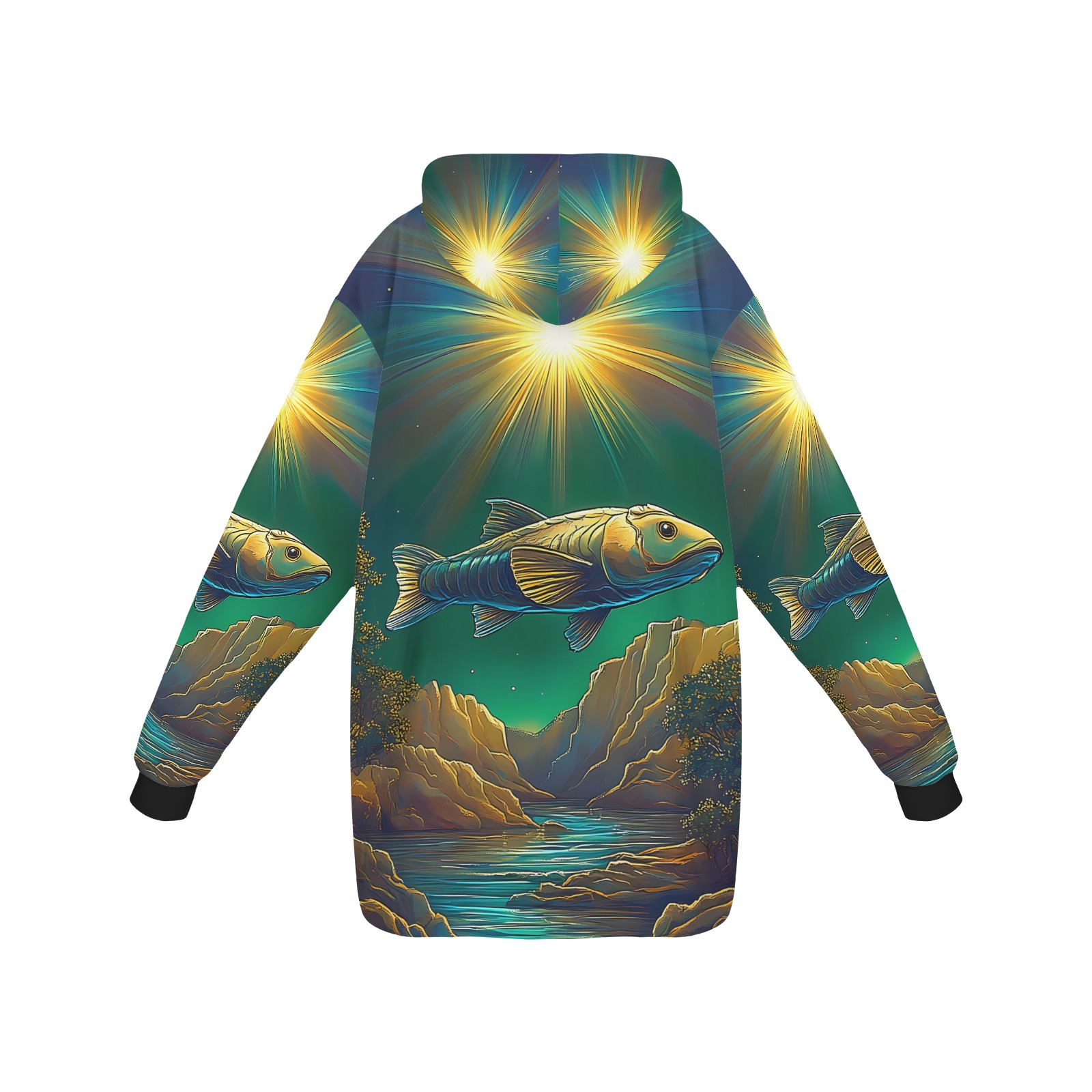 Celestial Swim Blanket Hoodie for Women (Model H67)