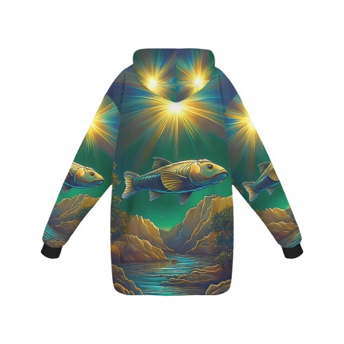 Celestial Swim Blanket Hoodie for Women (Model H67)