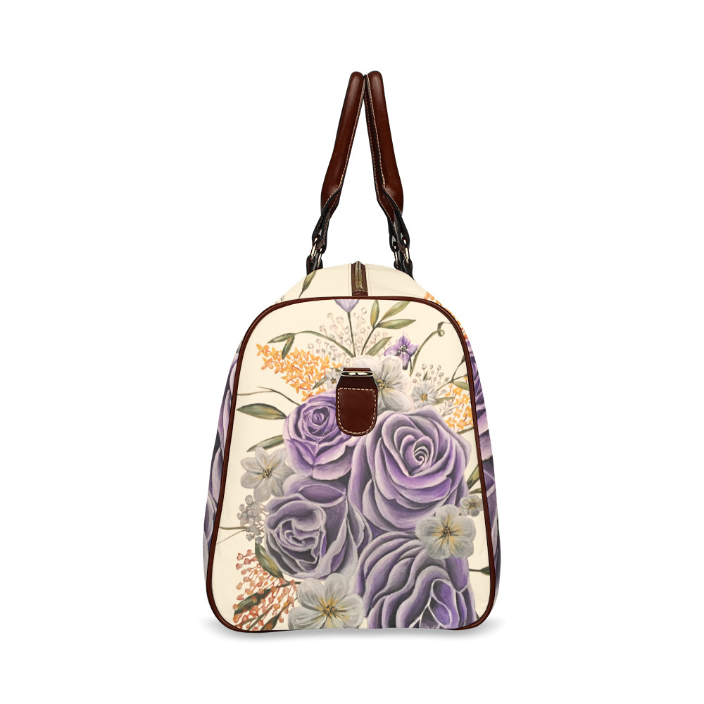 Purple Beauty Waterproof Travel Bag/Large (Model 1639)