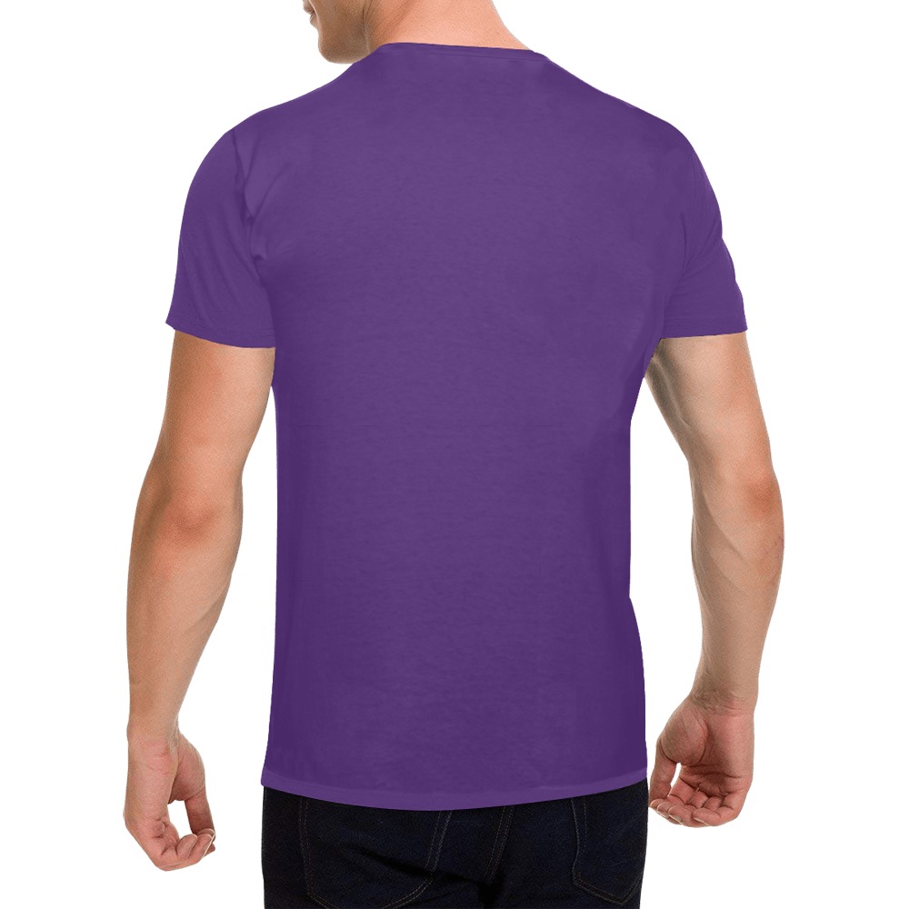 Aromatherapy Apparel Black rose T-Shirt Purple Men's T-Shirt in USA Size (Front Printing Only)
