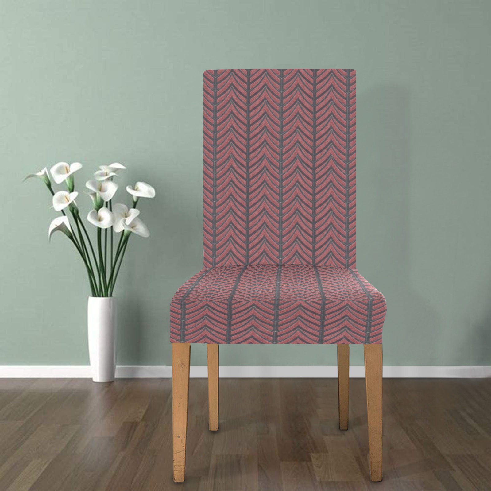 chevrons bruns Removable Dining Chair Cover