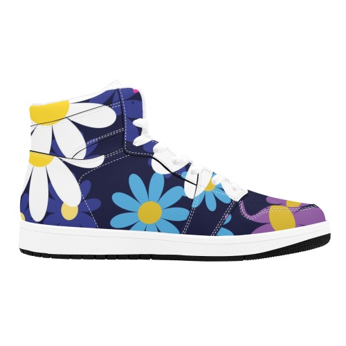 Hippy Flower Power #2 Men's High Top Sneakers (Model 20042)