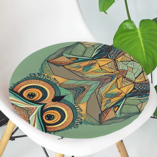 Owl1 Round Seat Cushion