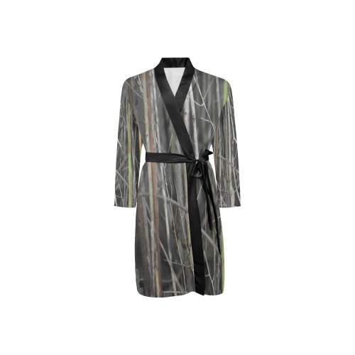 A Wooded Escape Men's Long Sleeve Belted Night Robe (Model H56)