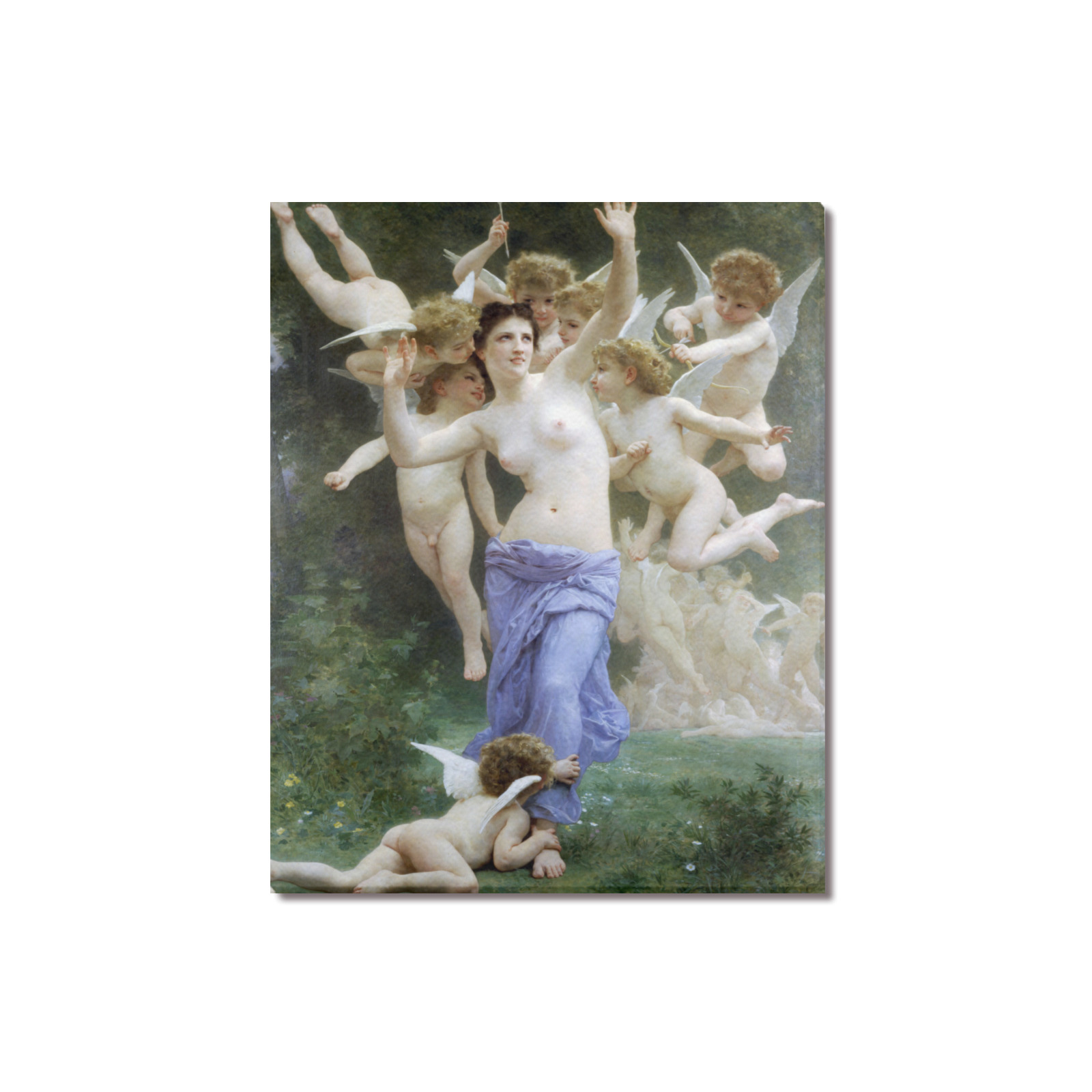 Woman and angels Upgraded Canvas Print 16"x20"