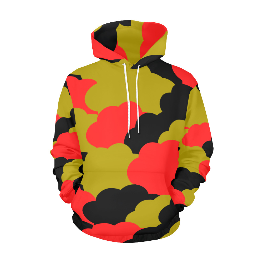 Army Pattern All Over Print Design All Over Print Hoodie for Women (USA Size) (Model H13)