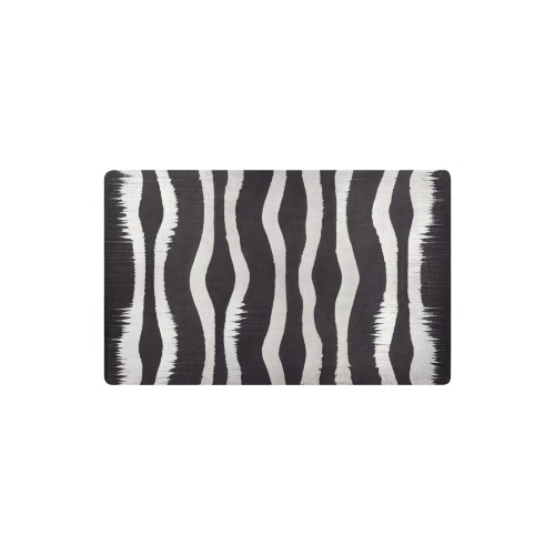 black and white zebra print Kitchen Mat 32"x20"