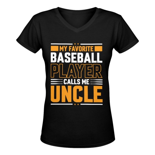 My Favorite Player Calls Me Uncle Women's Deep V-neck T-shirt (Model T19)