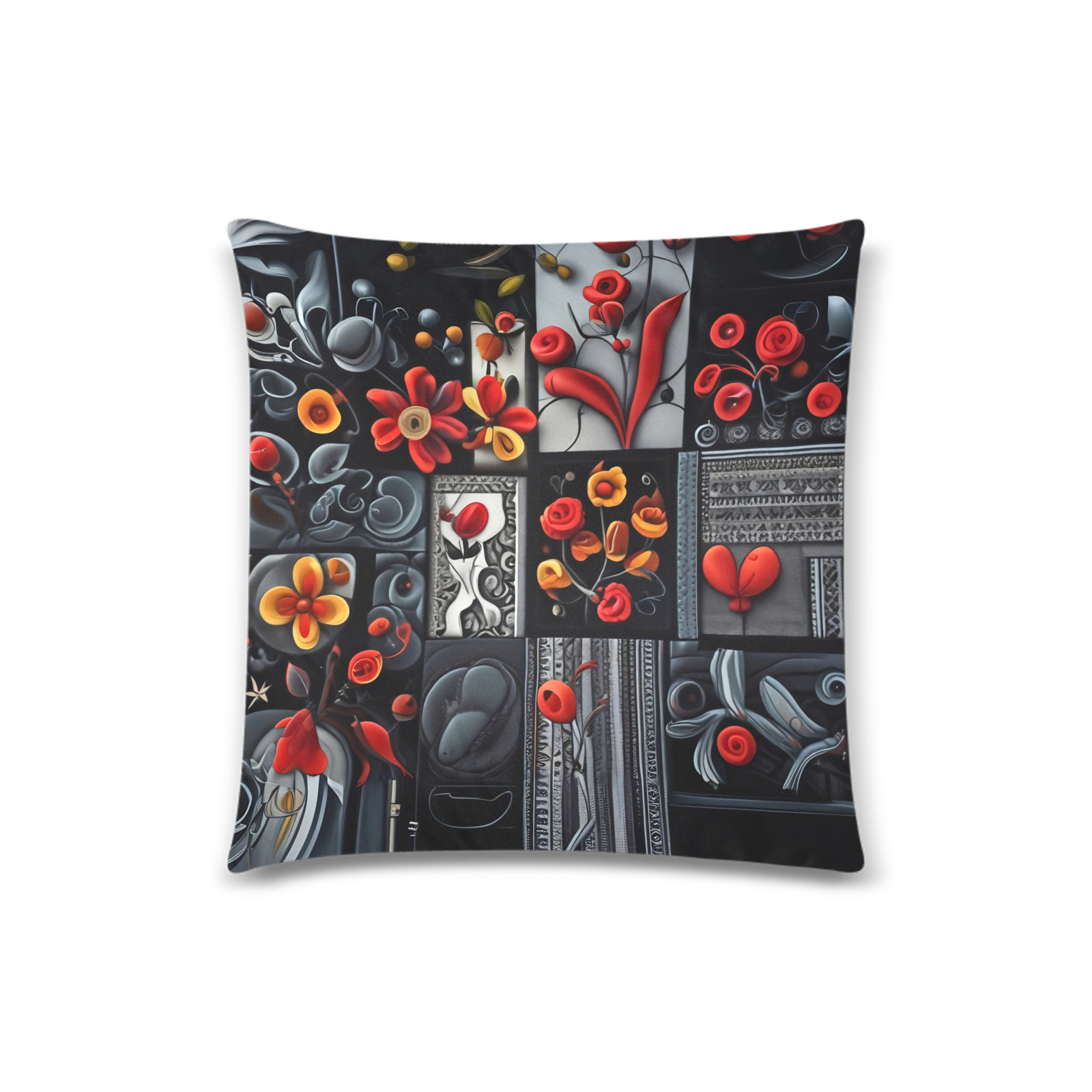 Rose Garden Custom Zippered Pillow Case 18"x18"(Twin Sides)