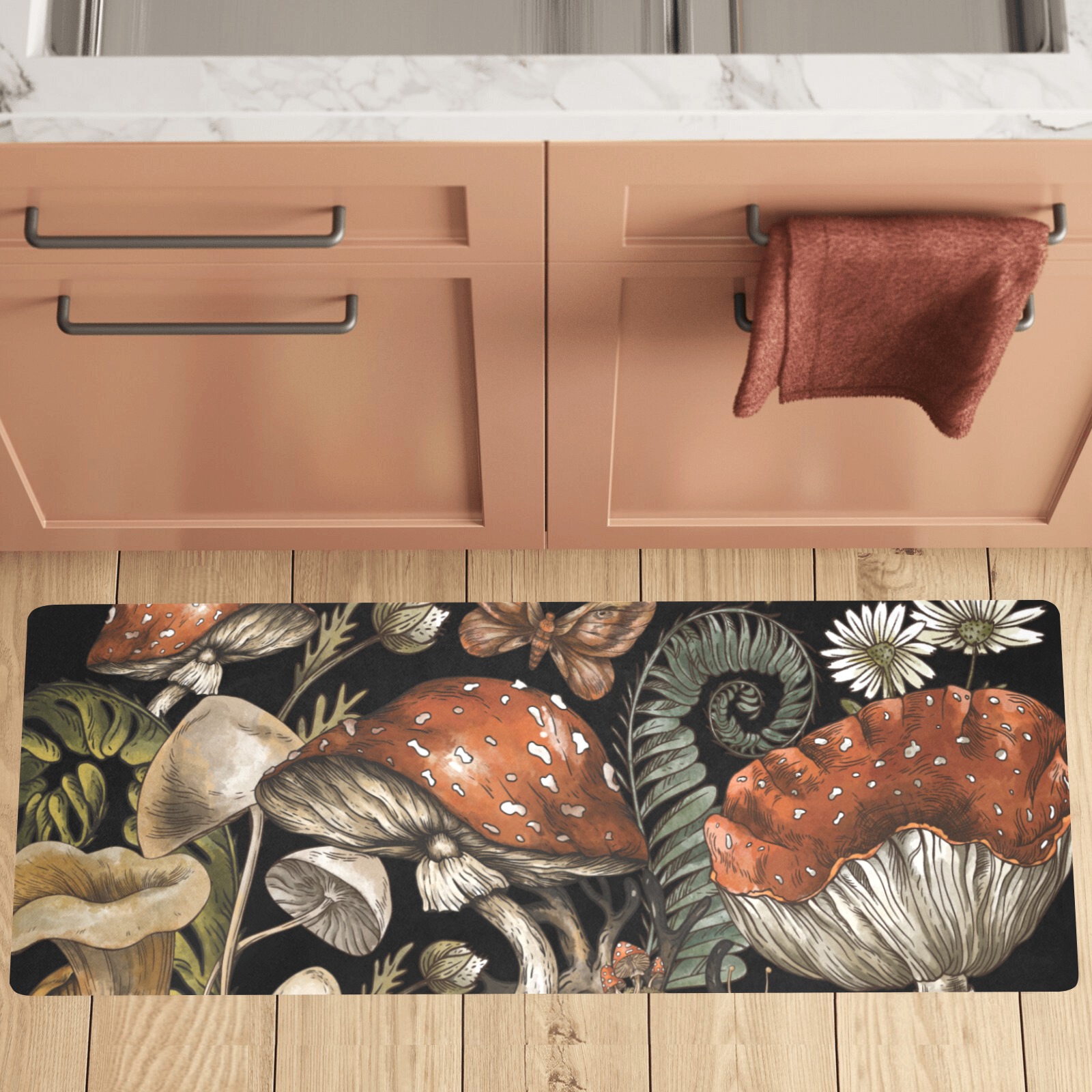 Witchy Wood Kitchen Mat 48"x17"