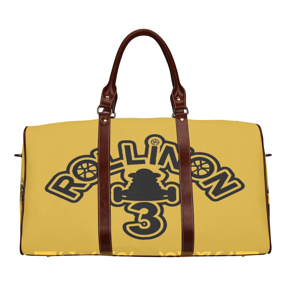 RollinOn3 Gold Travel Bag Waterproof Travel Bag/Small (Model 1639)