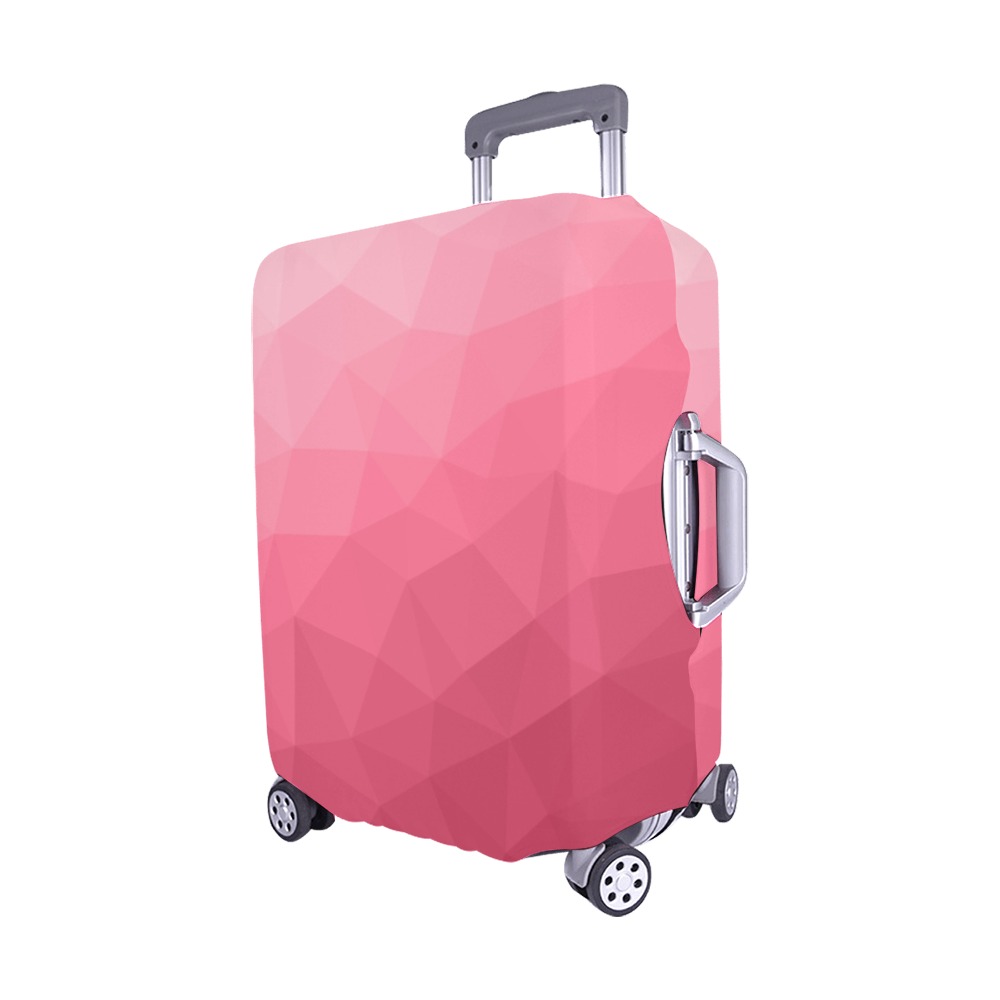 Magenta pink ombre gradient geometric mesh pattern Luggage Cover/Medium 22"-25"